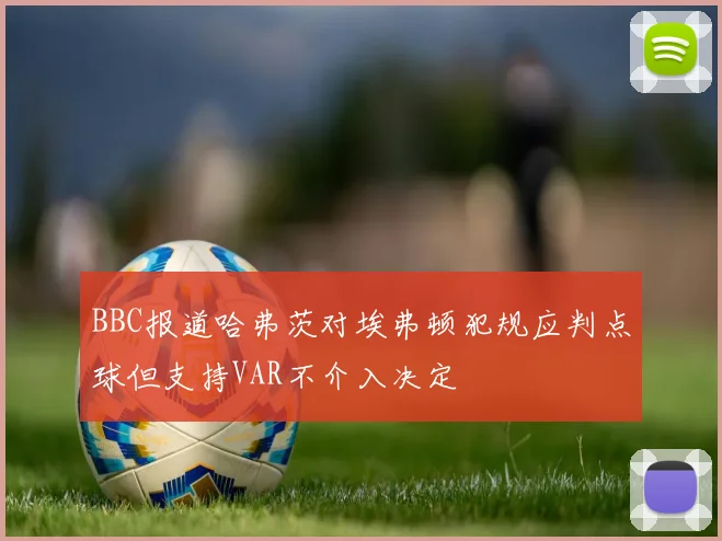 BBC报道哈弗茨对埃弗顿犯规应判点球但支持VAR不介入决定